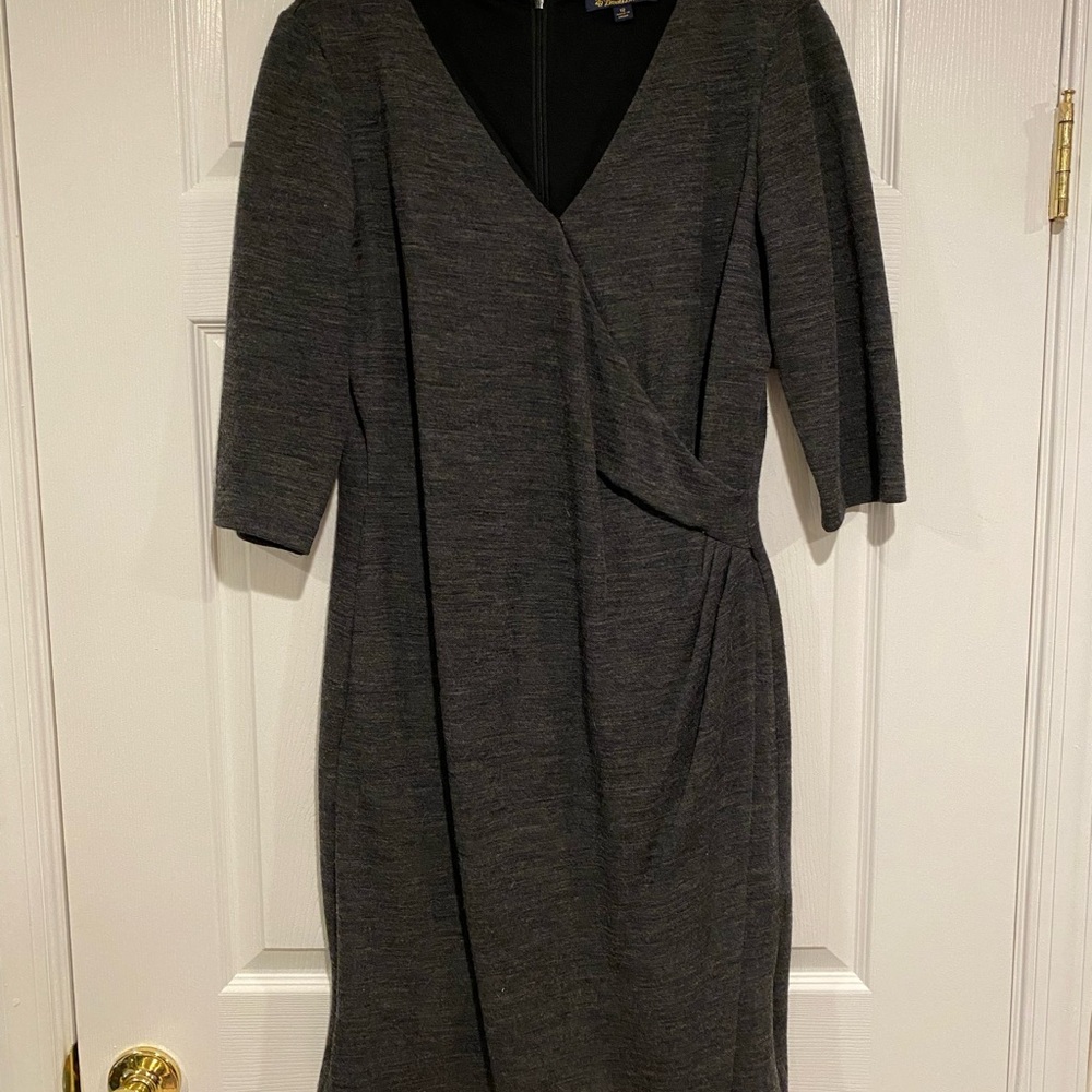 Brooks Brothers Dark Gray Long Sleeve Dress